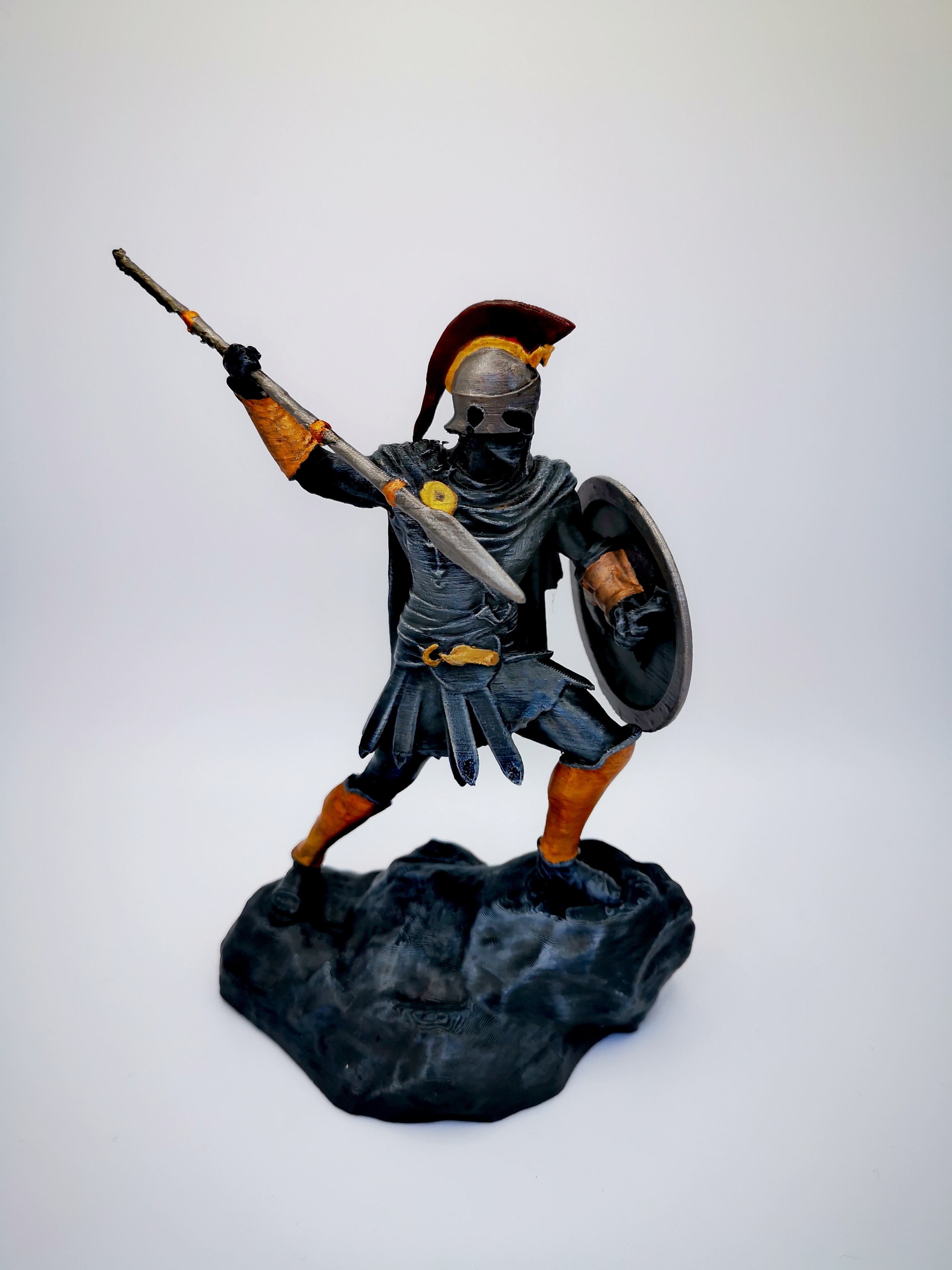 Guerrier spartiate avec lance