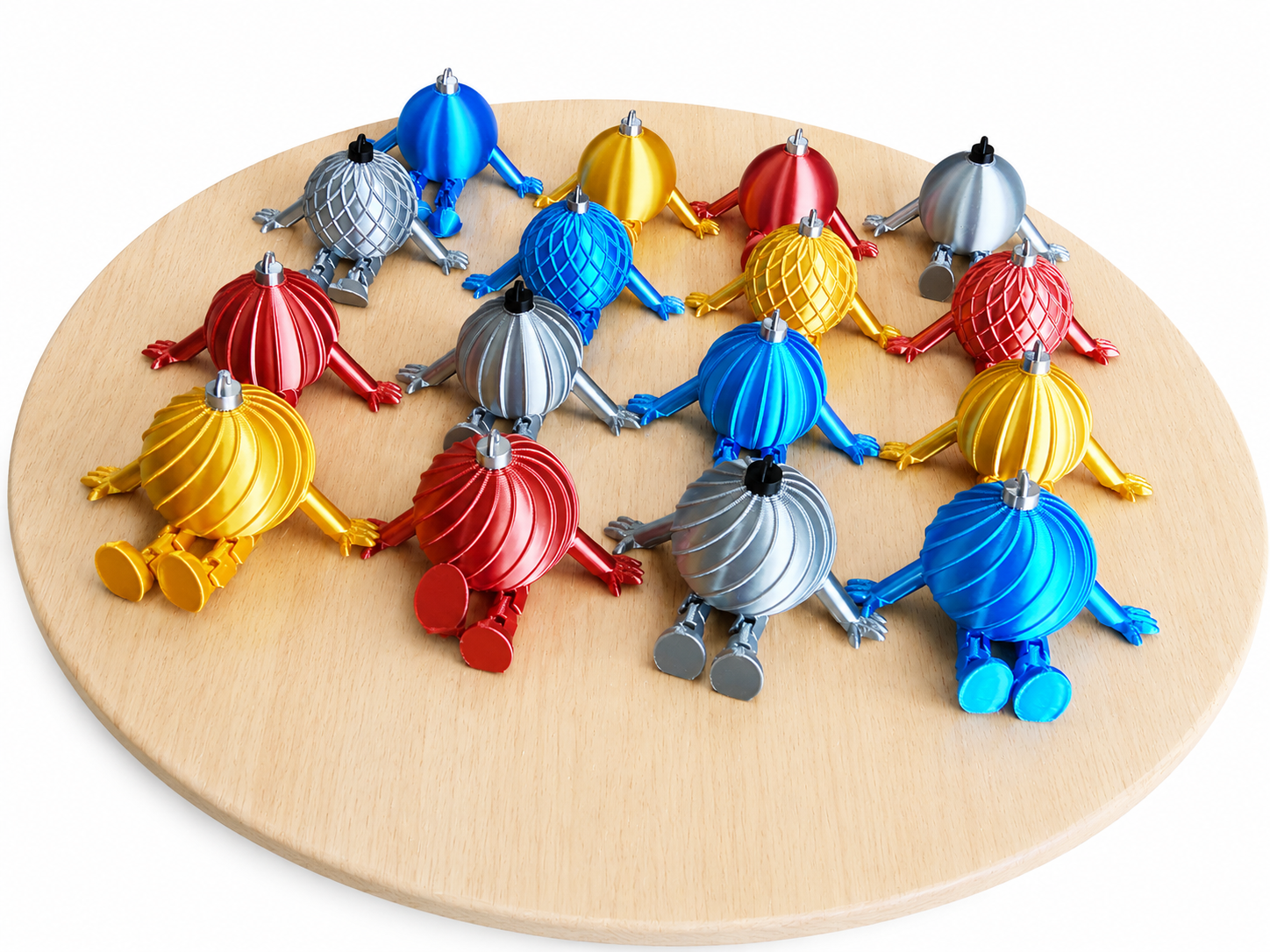 Boules de Noël articulées (lot de 4)