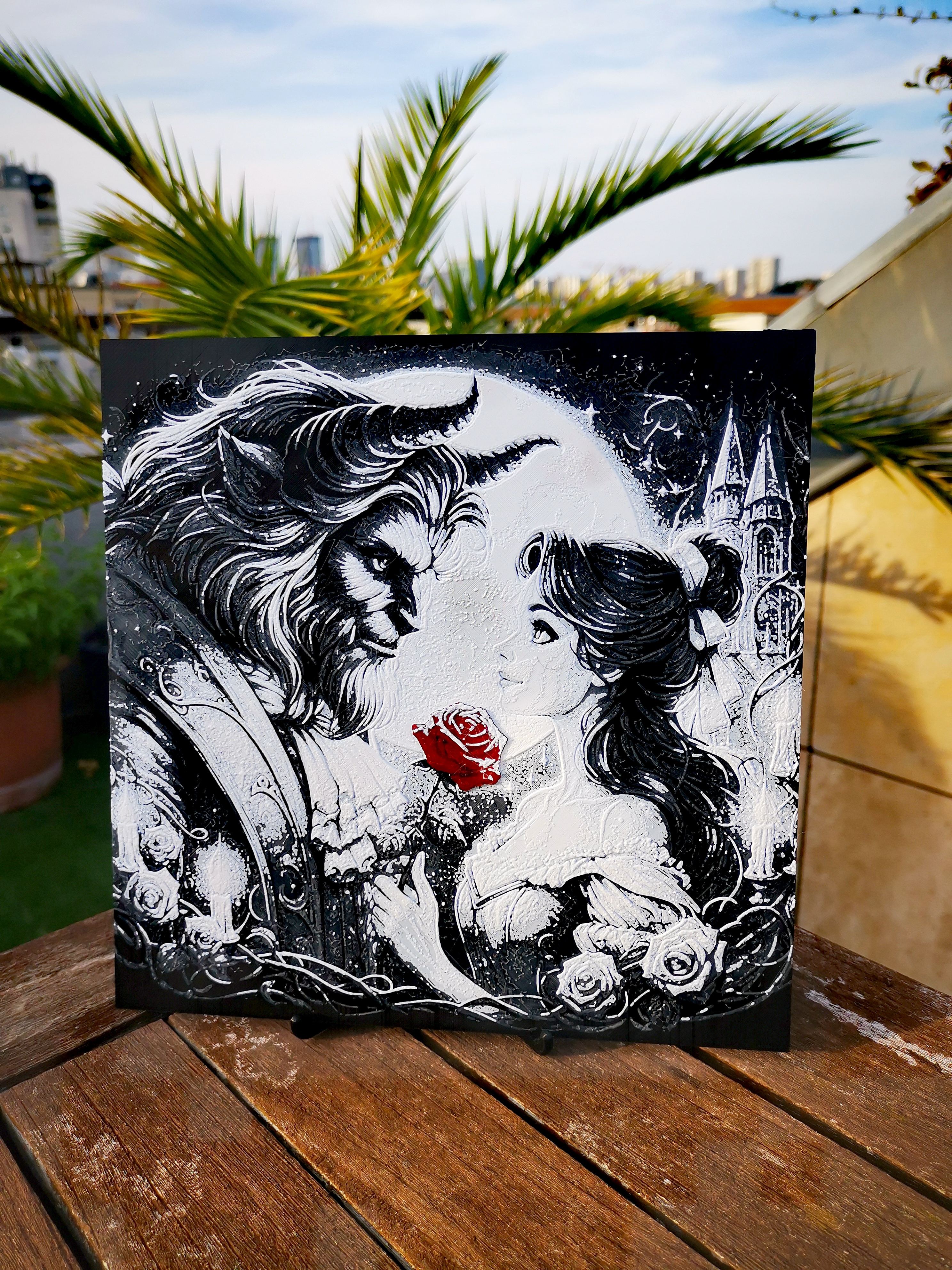 Gravure La Belle et la Bête