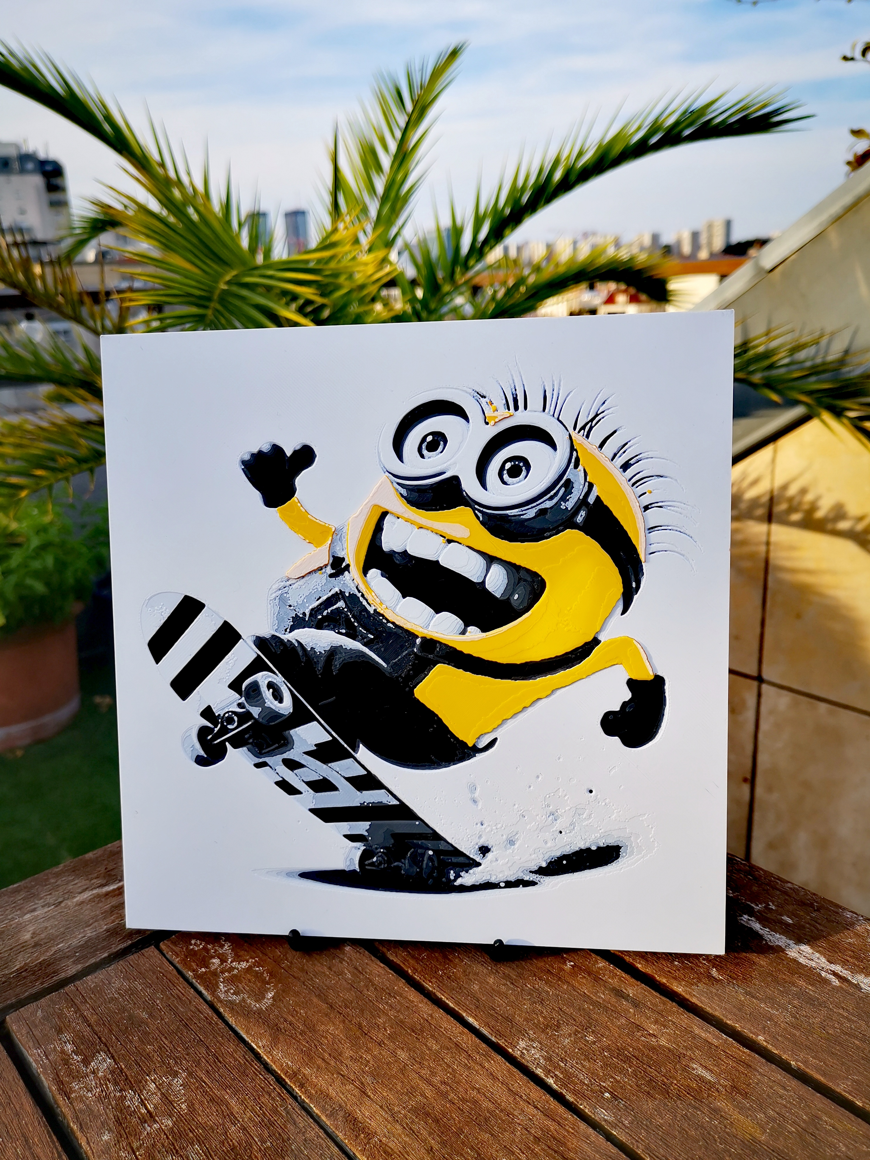 Gravure Minion sur skate
