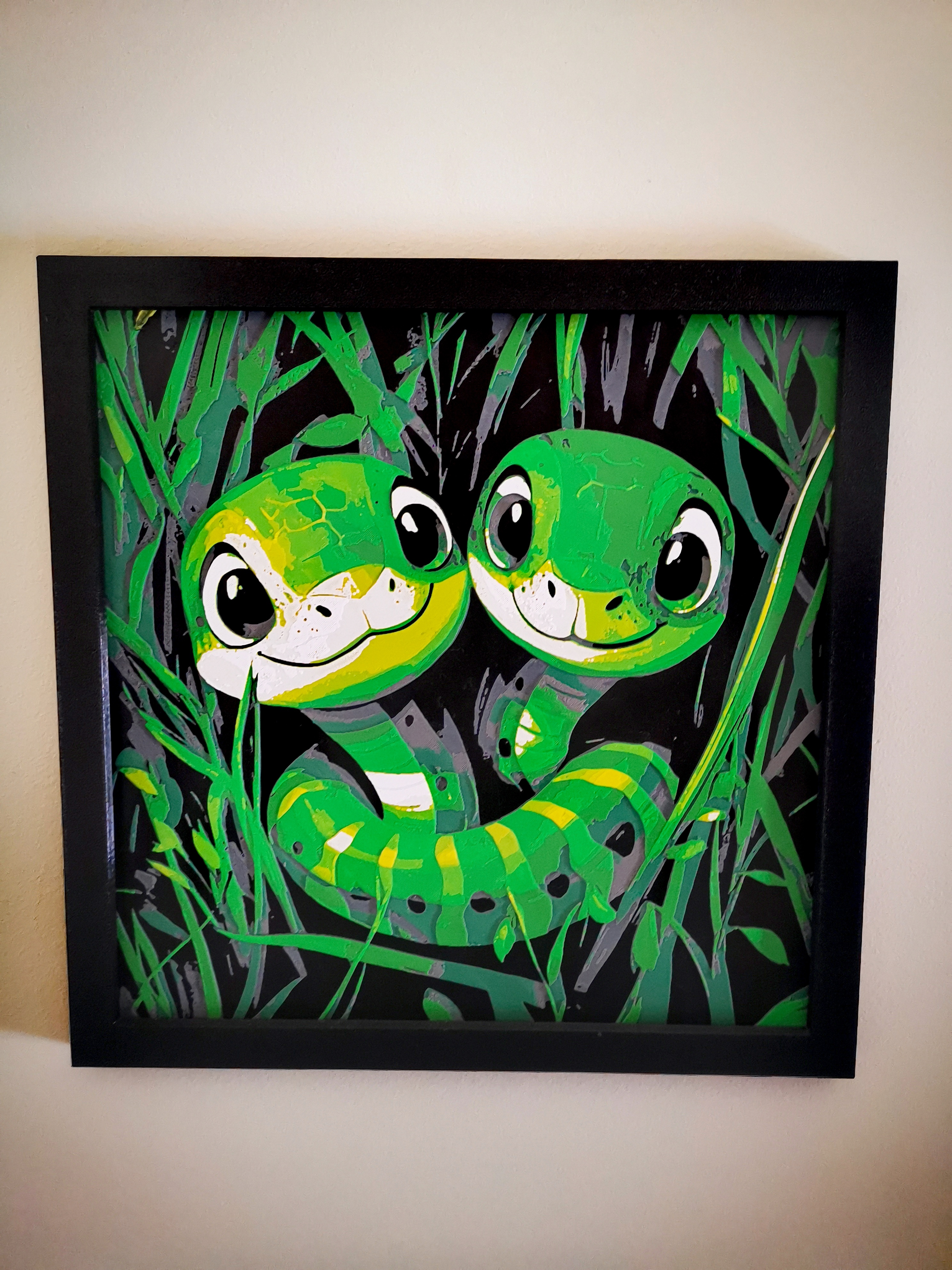Gravure bébé serpents