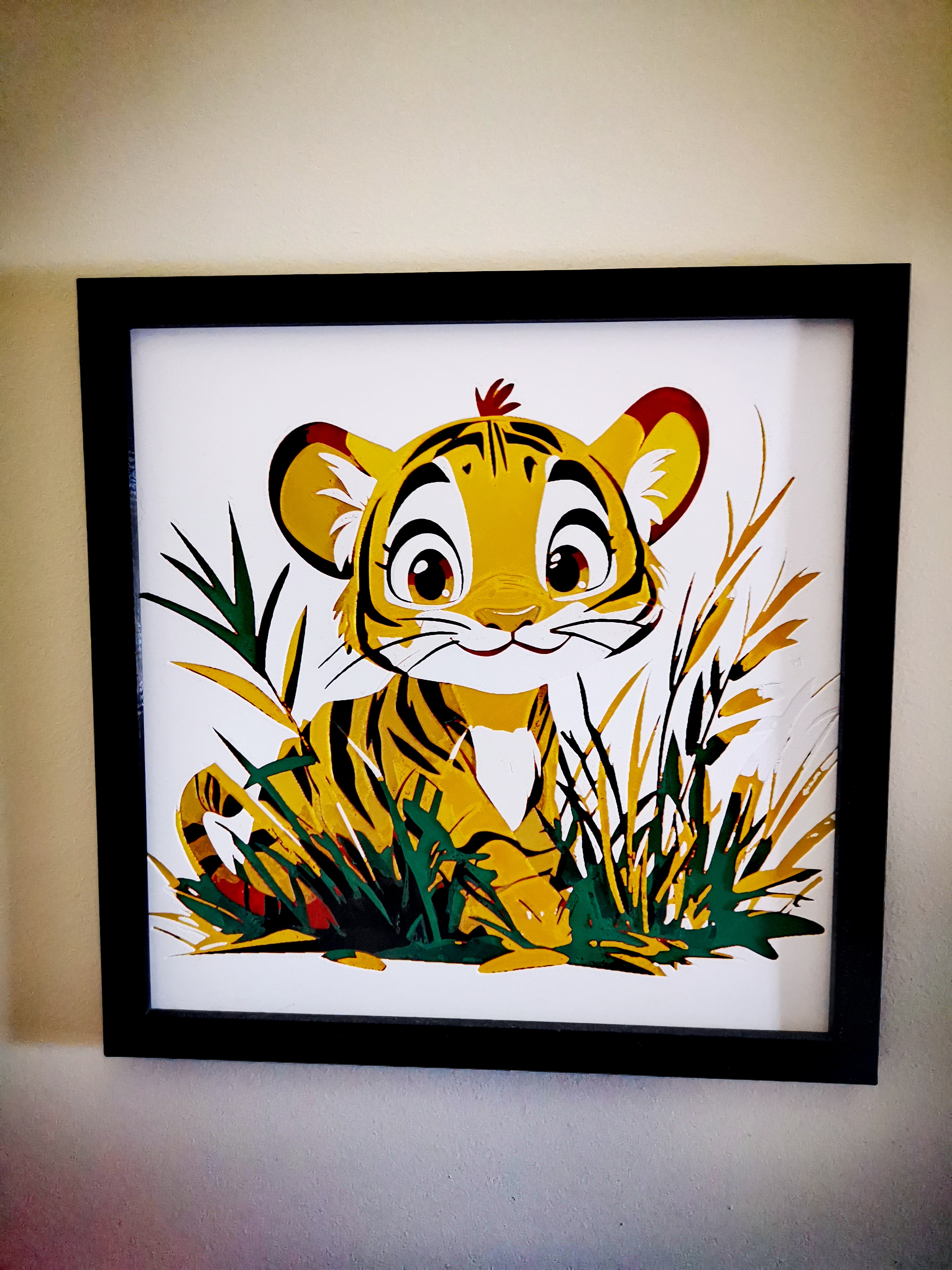 Gravure de bébé lion