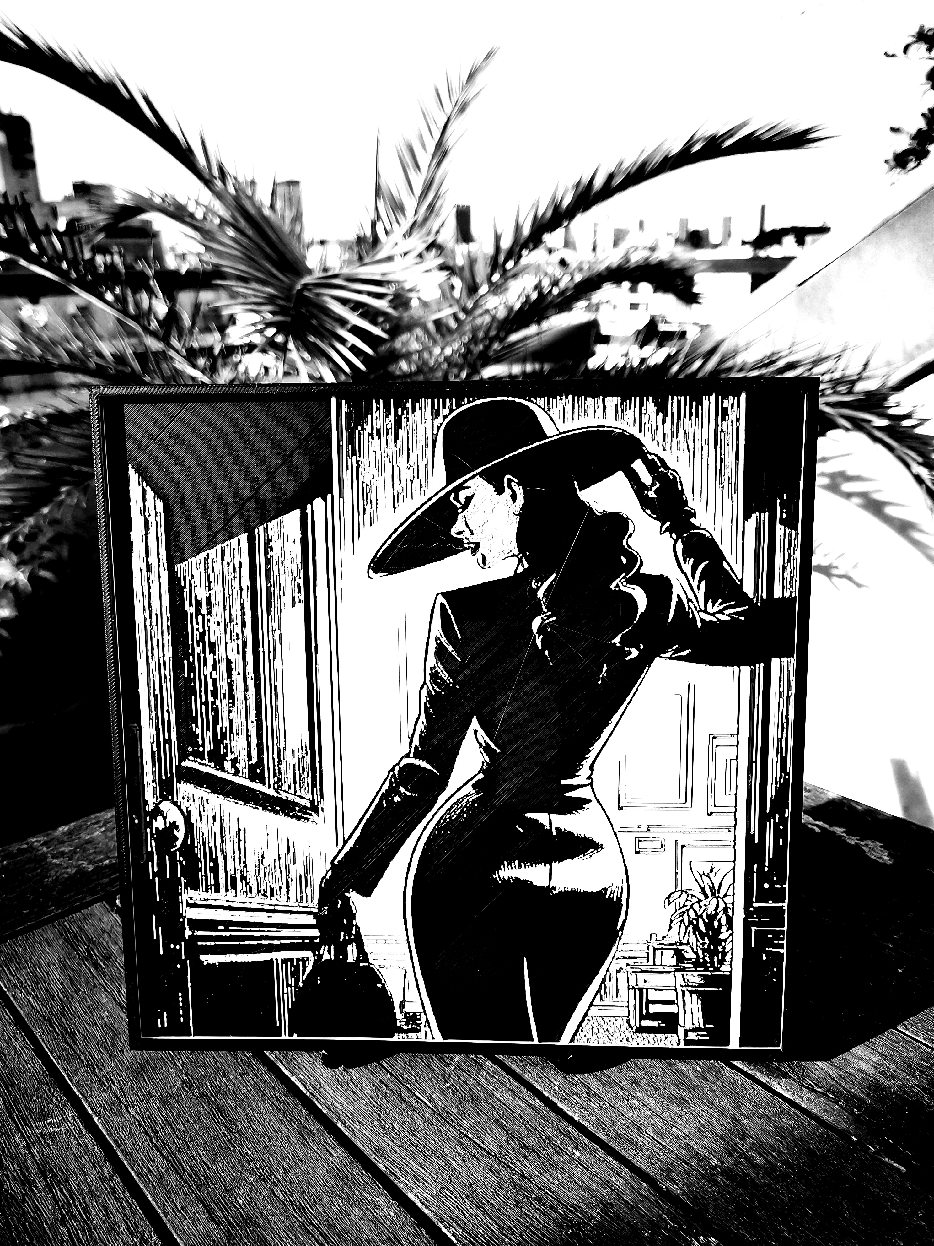 Gravure Femme sexy N&B