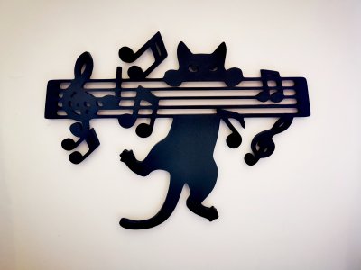 Chat sur partition - Wall Art