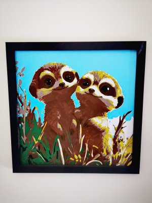 Gravue de bébé suricates