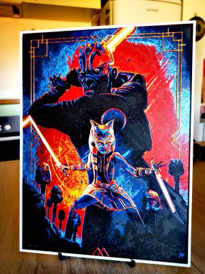 Gravure Ahsoka Tano & Dark Maul