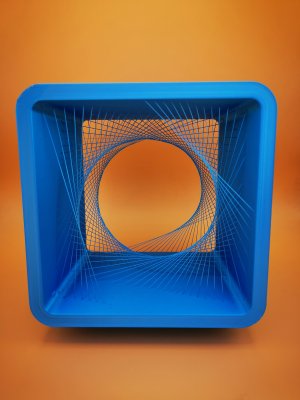 Cube string art